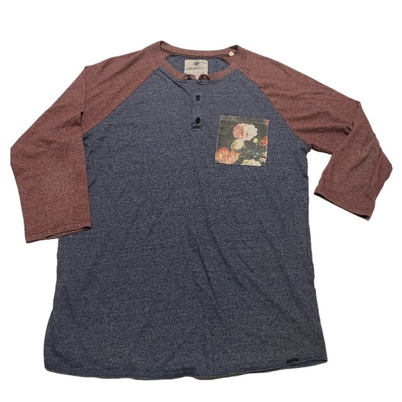 ON THE BYAS Mens Tshirt Blue Size Large - Picture 1 of 4